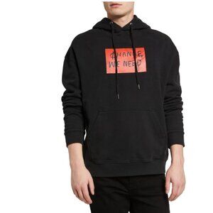 Ksubi men’s change we need pullover hoodie medium black red letters